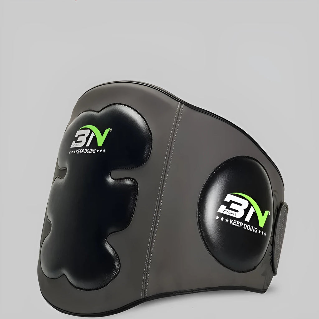 Sanda boxing chest protection target in dark grey or khaki colour for waist protection during martial arts training
