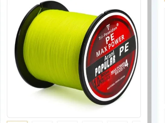 4Braided Fishing PE Strong Pull Horse Main Line 300M SK-75 from Japan in grey and yellow