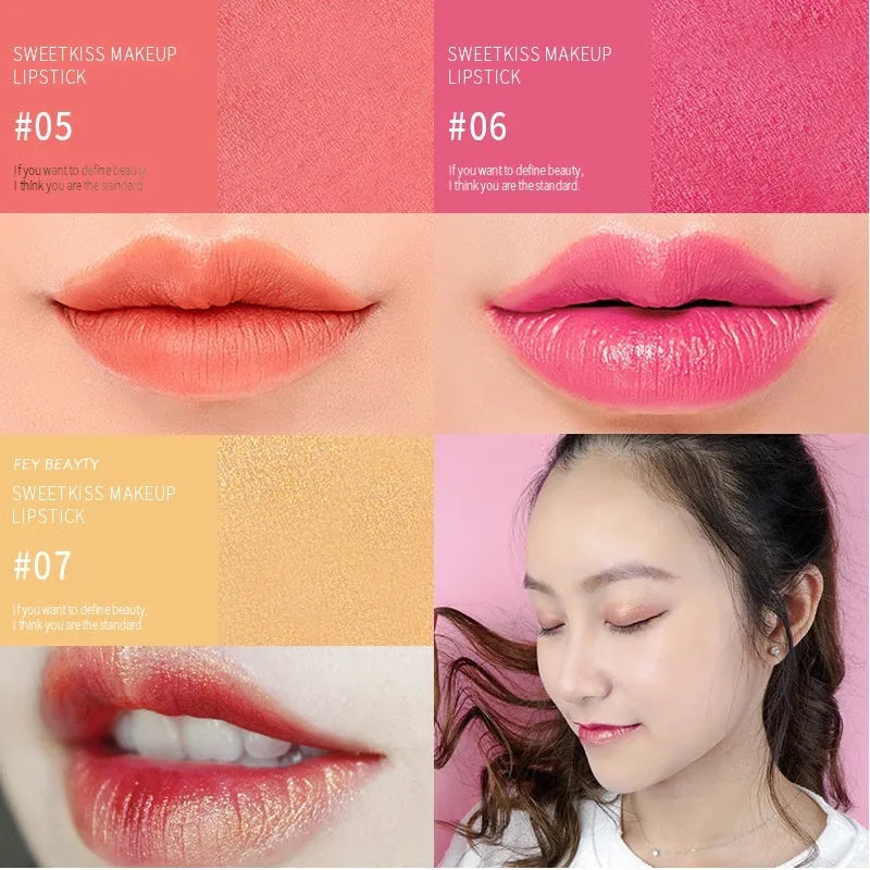 Fey Beauty moisturising lipstick stick in Cameo Brown Nude shade, 3.8g net content.