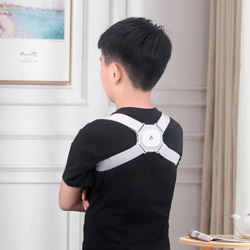 Smart adjustable posture corrector belt with real-time posture assessment for kids and adults