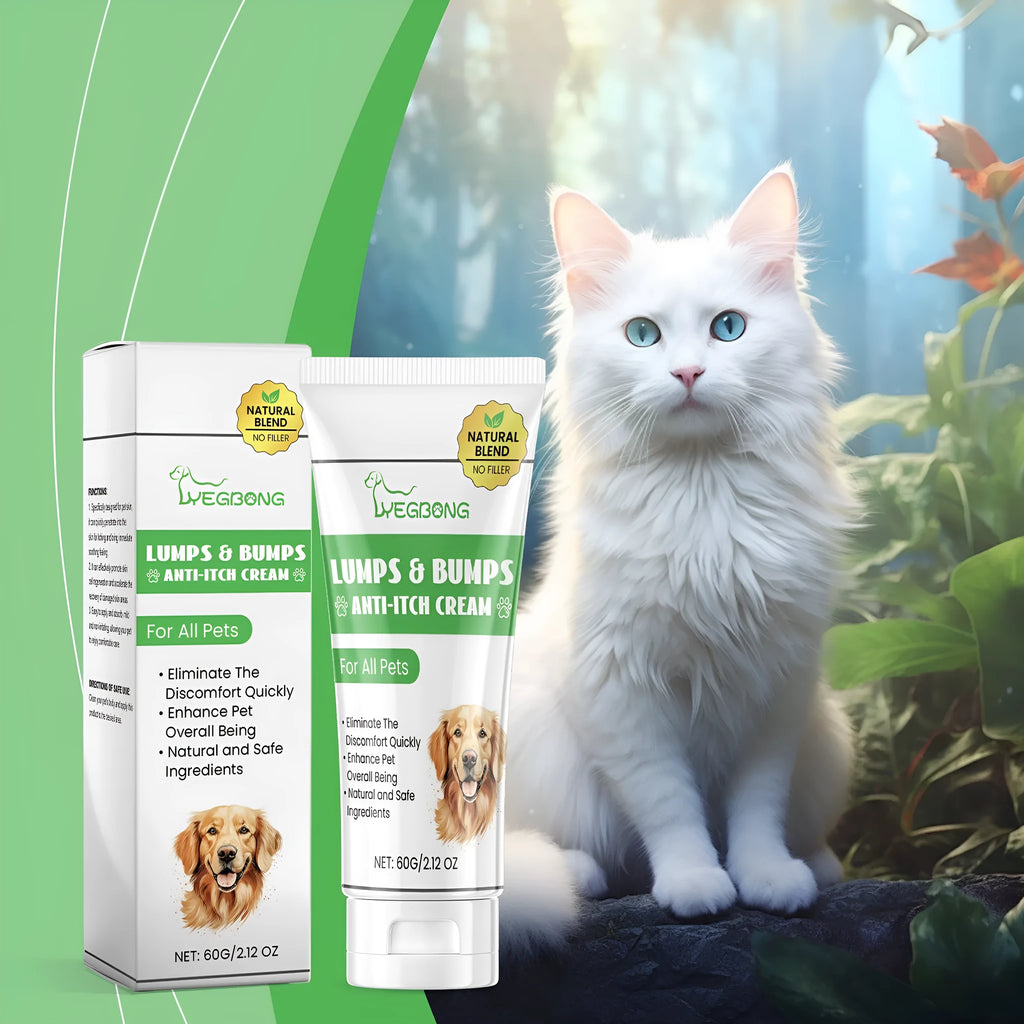 60g tube of pet antipruritic cream for cats with tea tree oil and aloe vera.