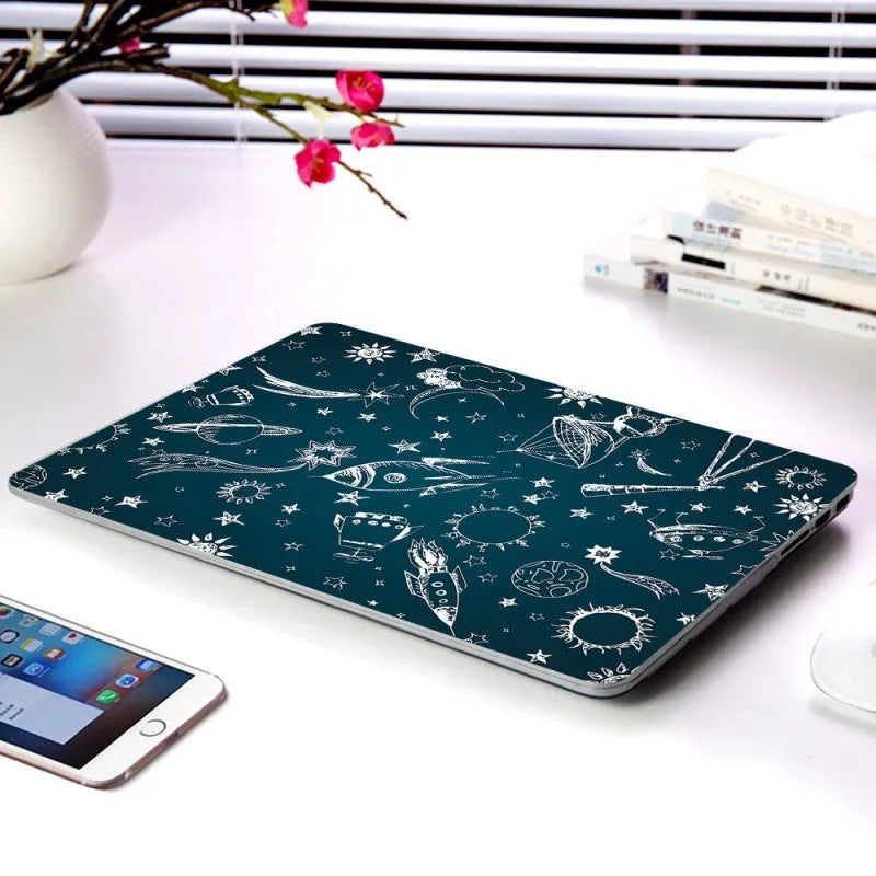 Cartoon space series plastic laptop case for Apple MacBook with colourful design