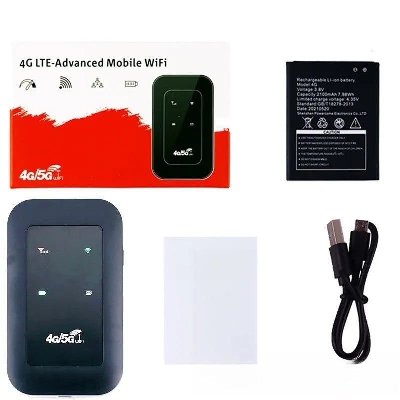 H808 portable 4G wireless card in black with USB interface measuring 98x59x14.8mm