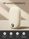 Portable two-in-one hand warmer and USB power bank, model H2, 11.5x7x2.6cm, in Milky White, Peach Pink or Warm Orange