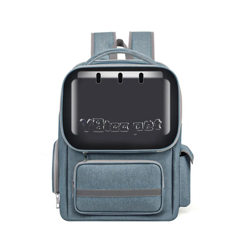 Outdoor portable dog bag PVC Oxford breathable pet carrier for small dogs under 7.50kg solid colour