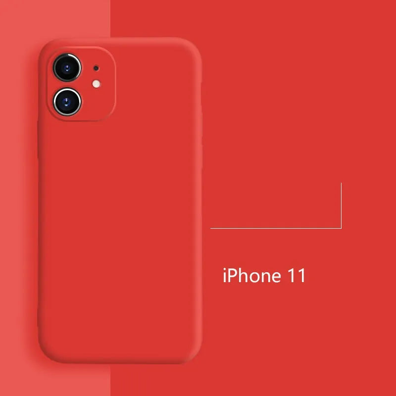 Liquid silicone phone case for iPhone 15 in black with fine-hole cutouts and anti-fingerprint surface