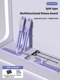 Split Multifunctional Skiing Machine Trainer in purple, showing 85cm long PP board for home exercises.