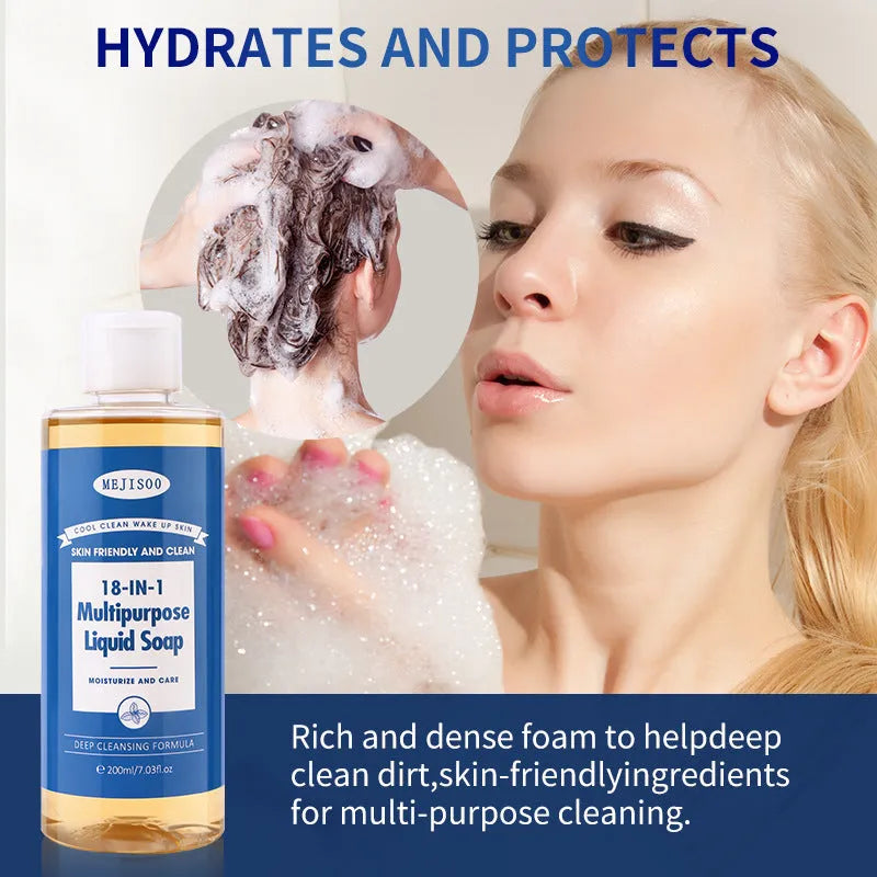 Suitable For Household Herbal Incense 18-in-1 Liquid Soap 200ml bottle for adults neutral skin