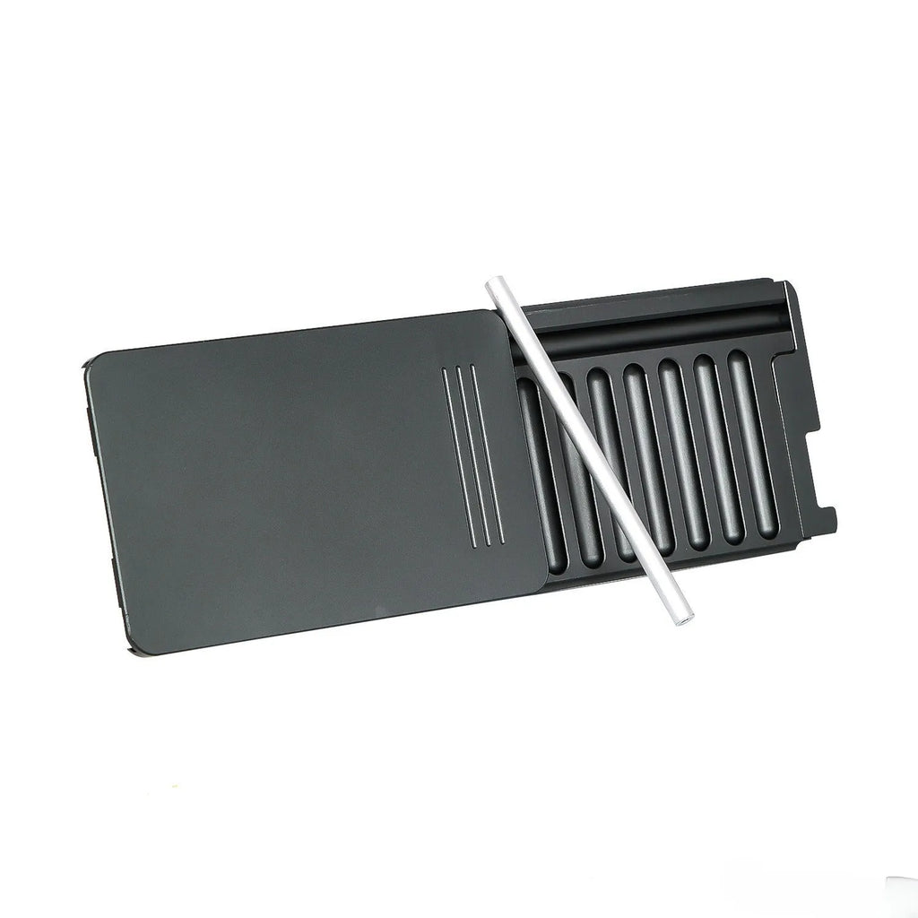 83mm push-pull cigarette case in gold, silver, black, or grey with bottle opener and storage