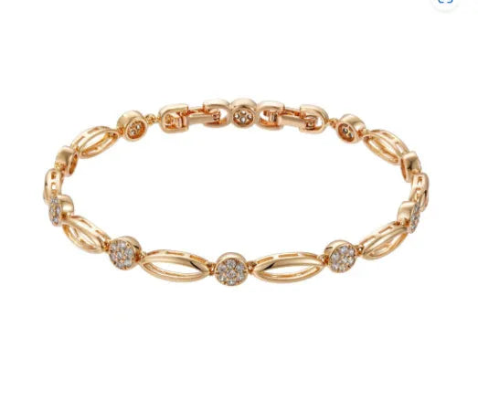 Golden copper hollow carved U-shaped bracelet for women with ins style detailing.
