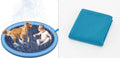 Non-slip PVC splash pad in blue for kids and pet dogs, 150cm inflated diameter, outdoor summer water play mat