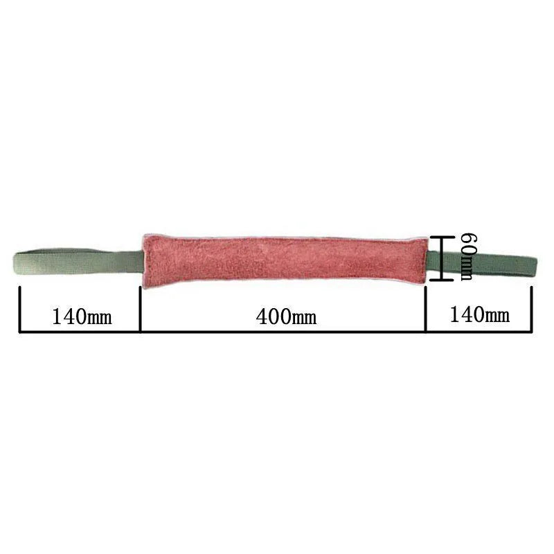 Dog biting stick training stick made from cowhide, 40cm length, picture color, for bite force training