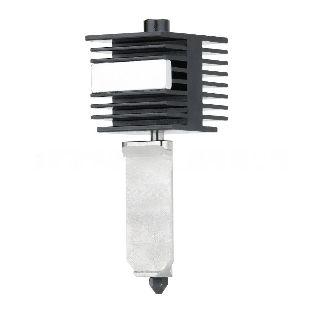 Hardened steel hot end and nozzle assembly for Bambu Lab A1 Mini 3D printer with silicone sleeve