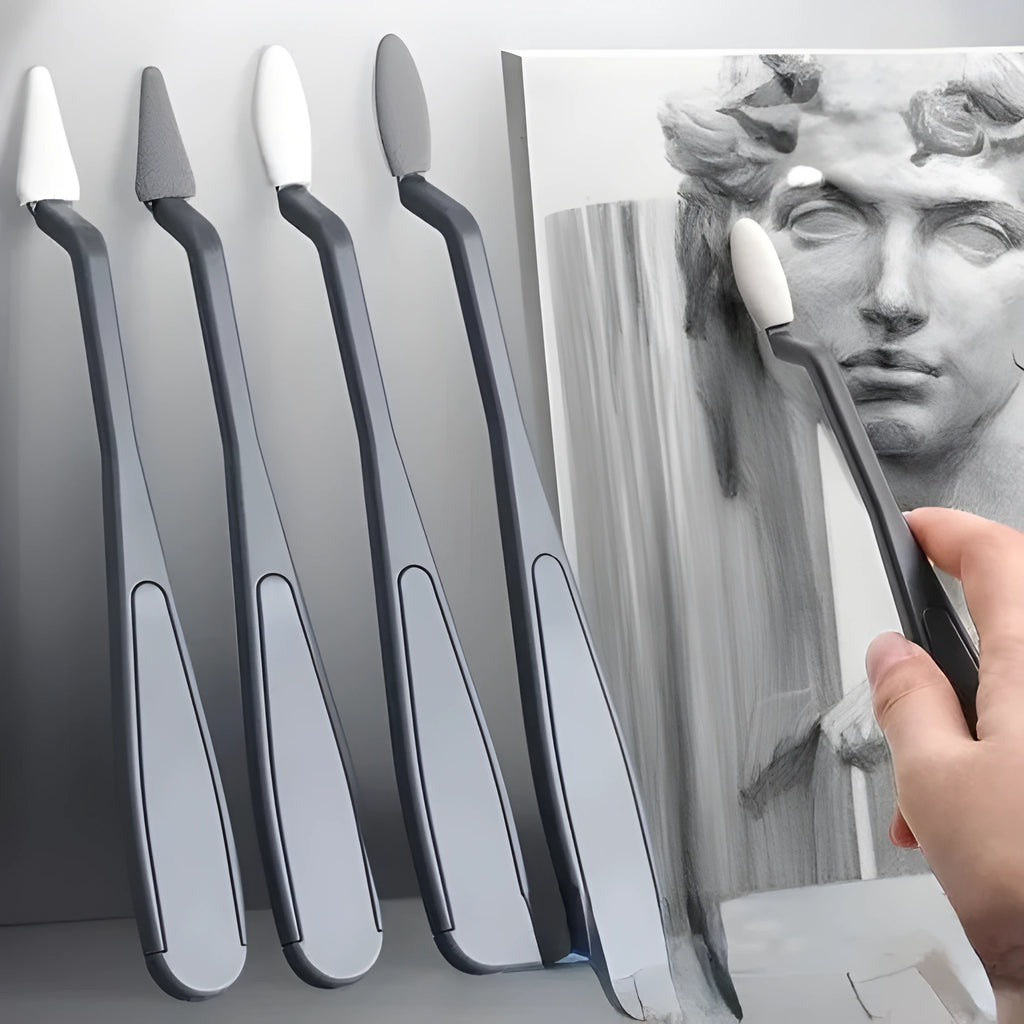 Plastic sketch rubbing knife art tool with smear tip for removing pencil marks
