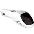 White car USB charger with negative ion vehicle-charged purifier showing compact dimensions