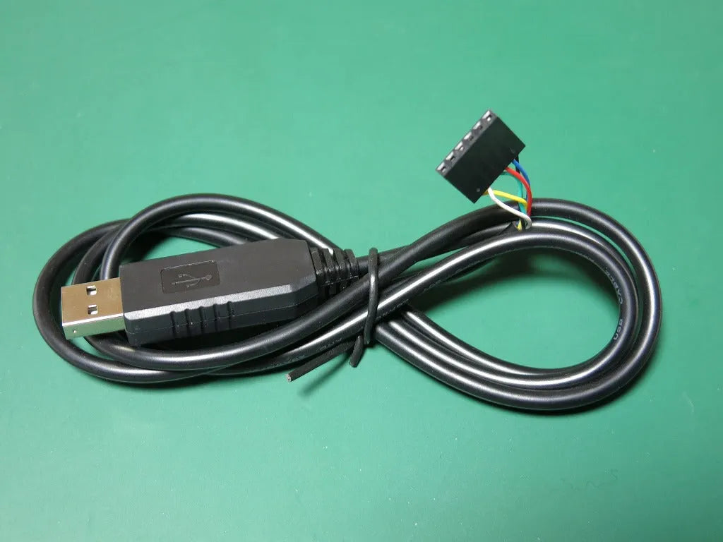 Black FT232 USB to TTL download cable with CTS RTS 6PIN, FTDI chip, 1 metre, OD4.0