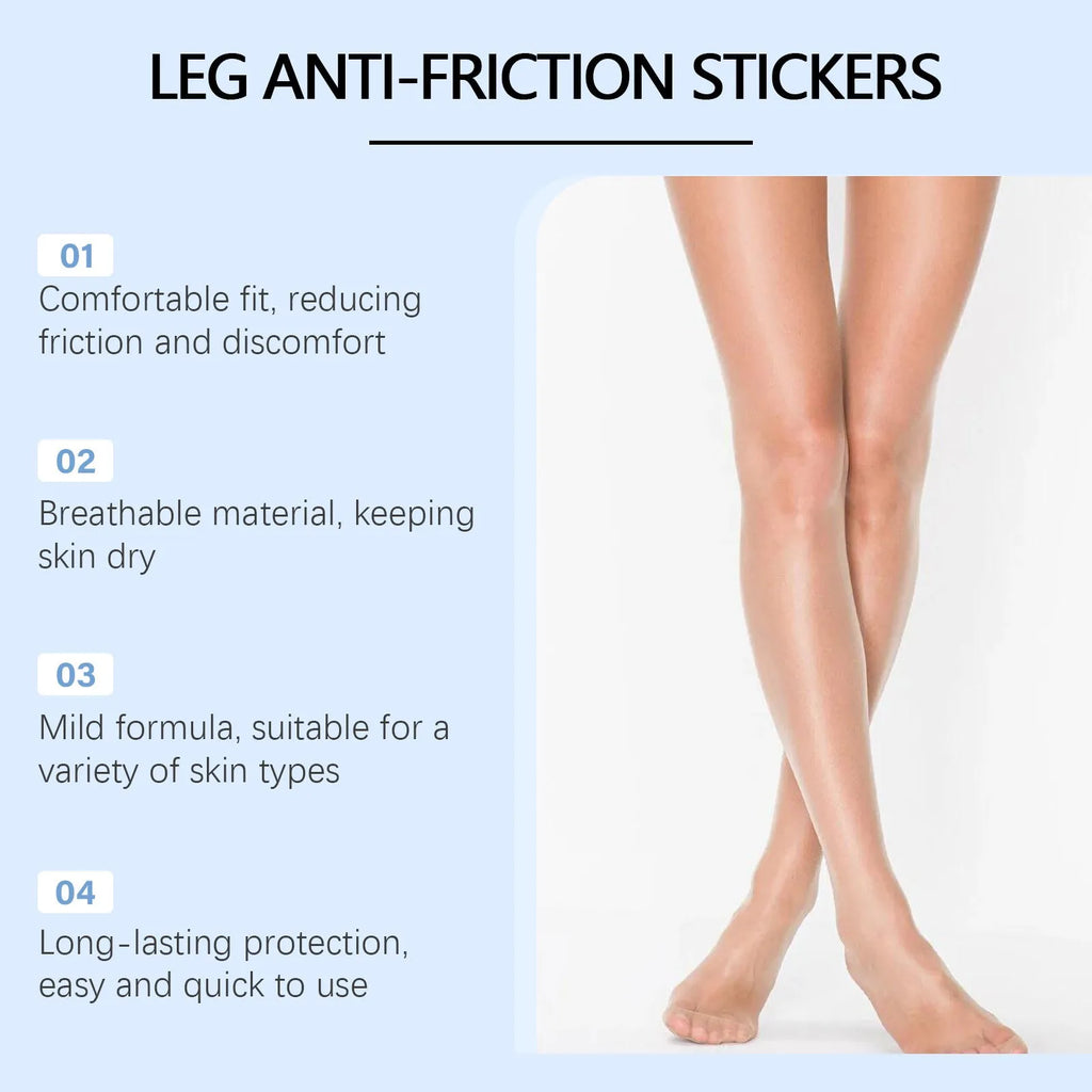Pack of ten leg anti-wear skin protection patches with moisturising formula.
