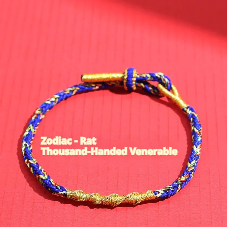 Adjustable eight-strand woven Guardian carrying strap in flexible wire with zodiac colour variations