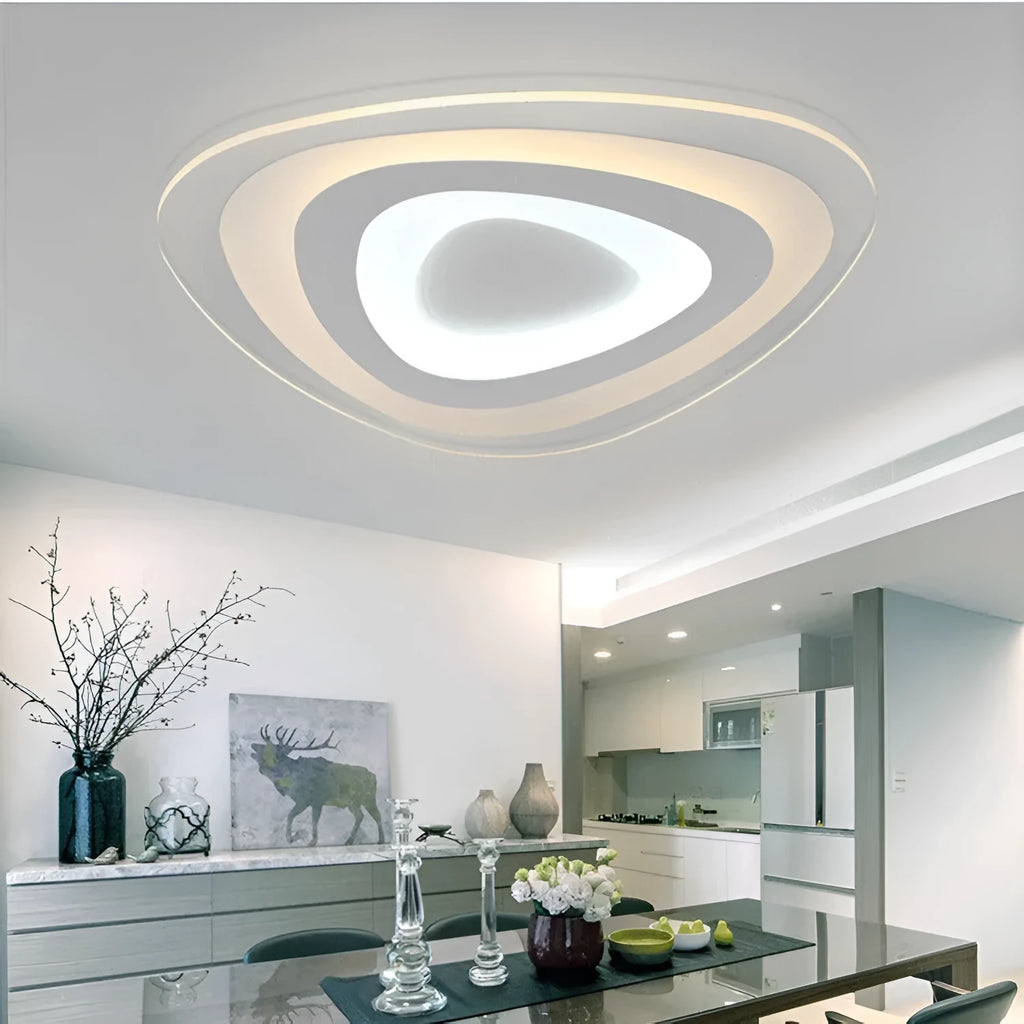 Triangle ceiling lamp with creative geometric design for bedroom or living room LED lighting