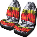 Cow spot leopard print retro car seat covers two-piece set for five-seat vehicles