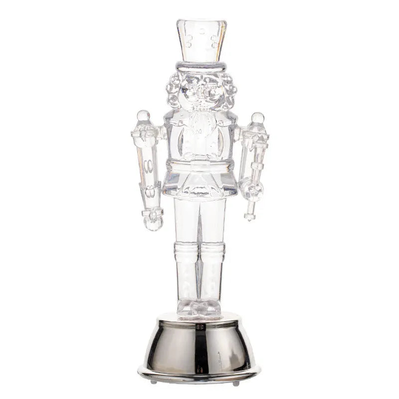 Transparent plastic walnut soldier nutcracker Christmas ornament figurine