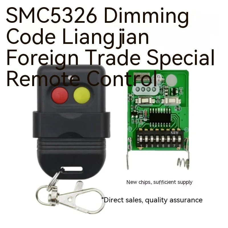 Two-key black plastic dial remote control handle for 330MHz 433MHz gate systems