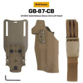 Left hand outdoor tactics waist bag leg warmer in camouflage with nylon lining and plastic construction
