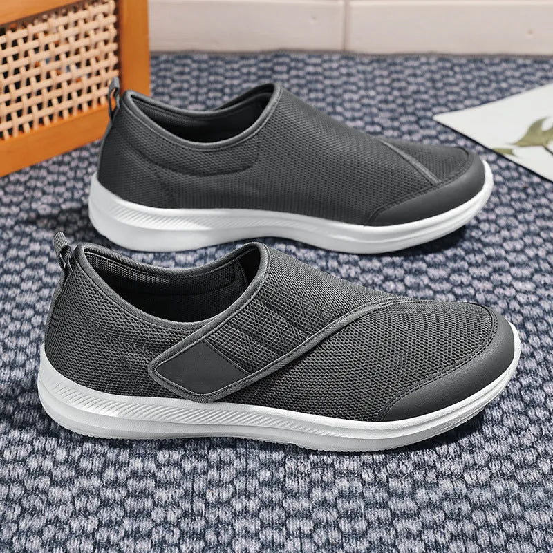 Summer walking shoes with mesh upper and Velcro closure in multiple colours