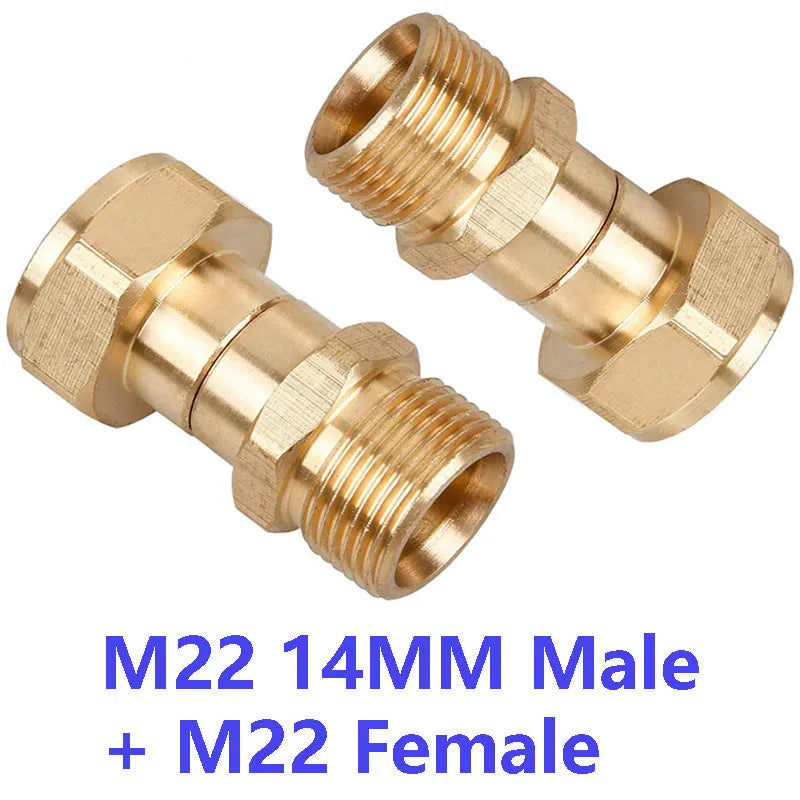 Brass high pressure water pipe rotary joint quick hose connector for car washing machine