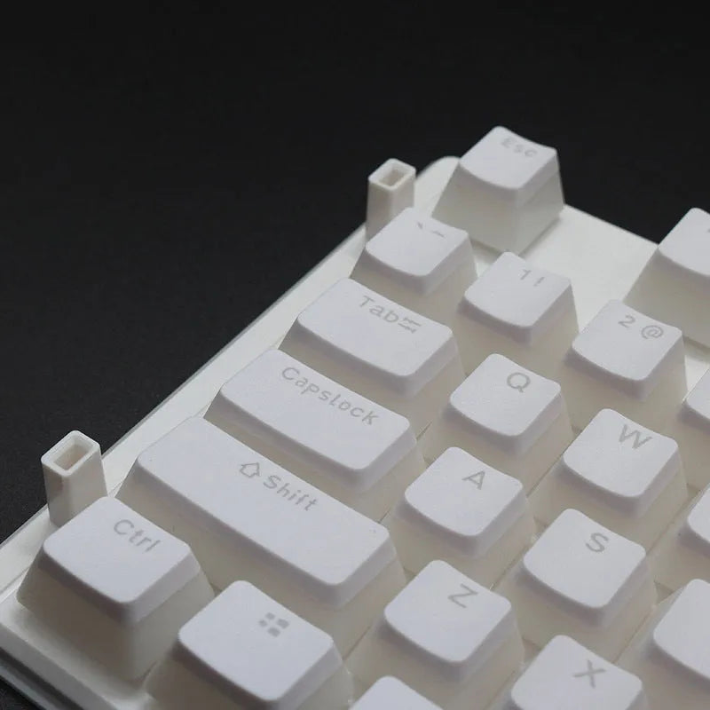 PBT104 profile double skin pudding cream translucent mechanical keyboard keycap set with 108 keys in multiple colour options