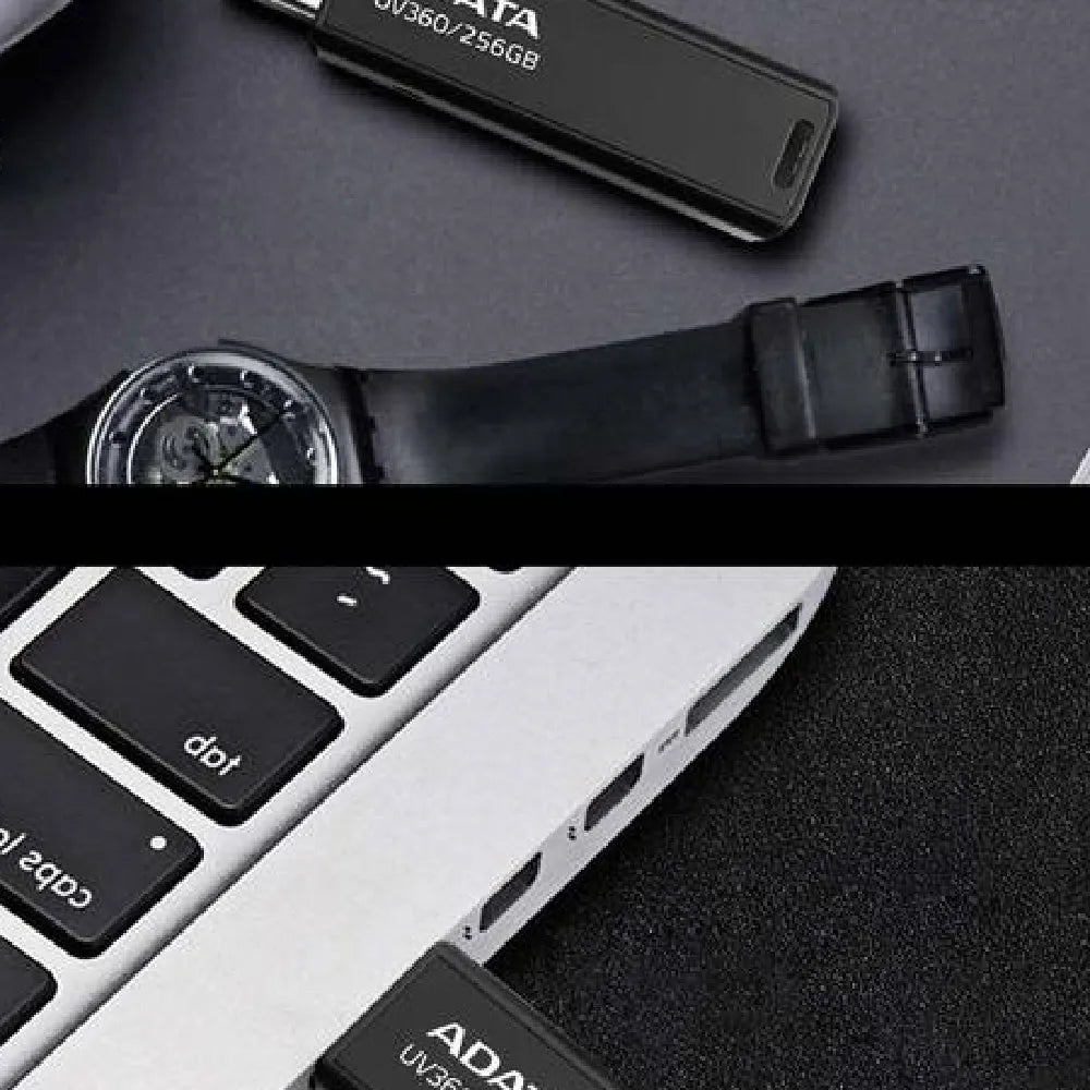 Black car-mounted USB flash drive showing plastic waterproof construction and vehicle attachment point