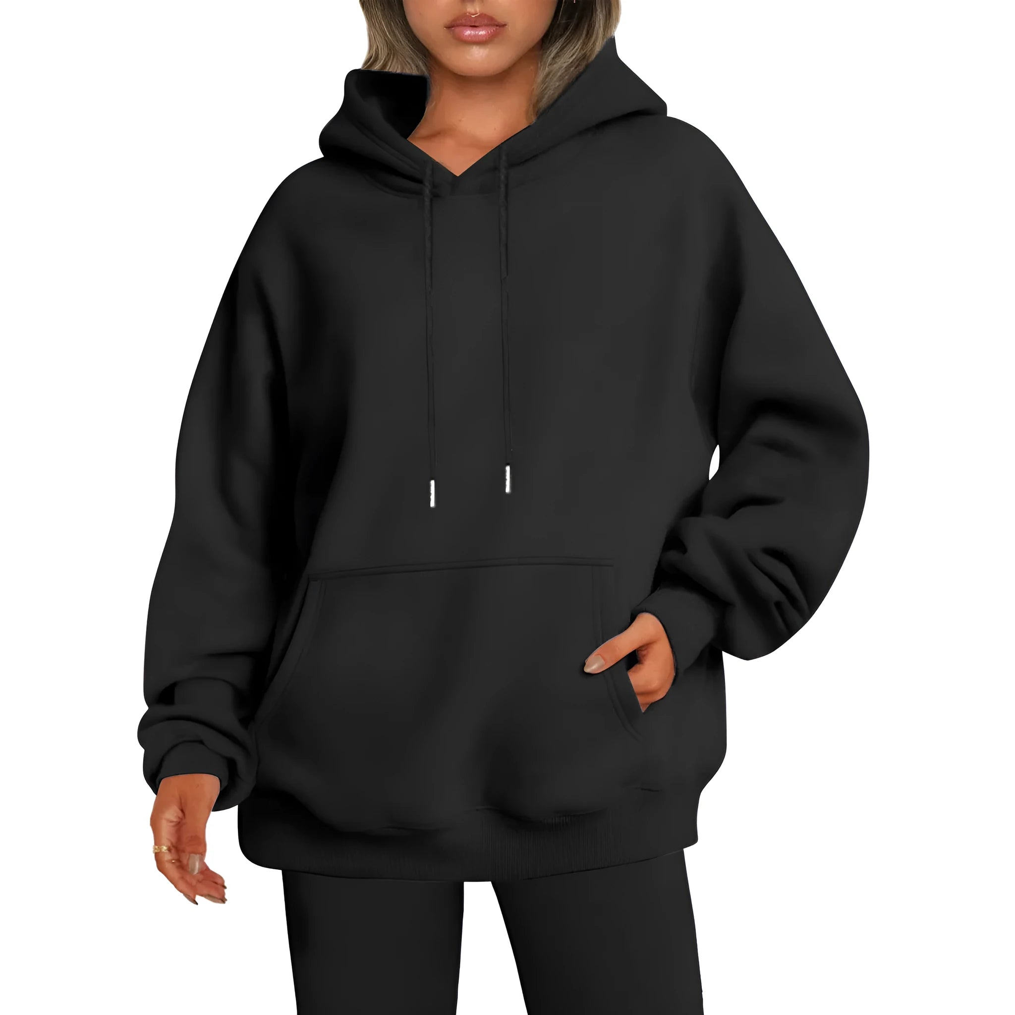 Unisex polyester drop-shoulder hoodie in loose fit, available in multiple colours and sizes S to 5XL