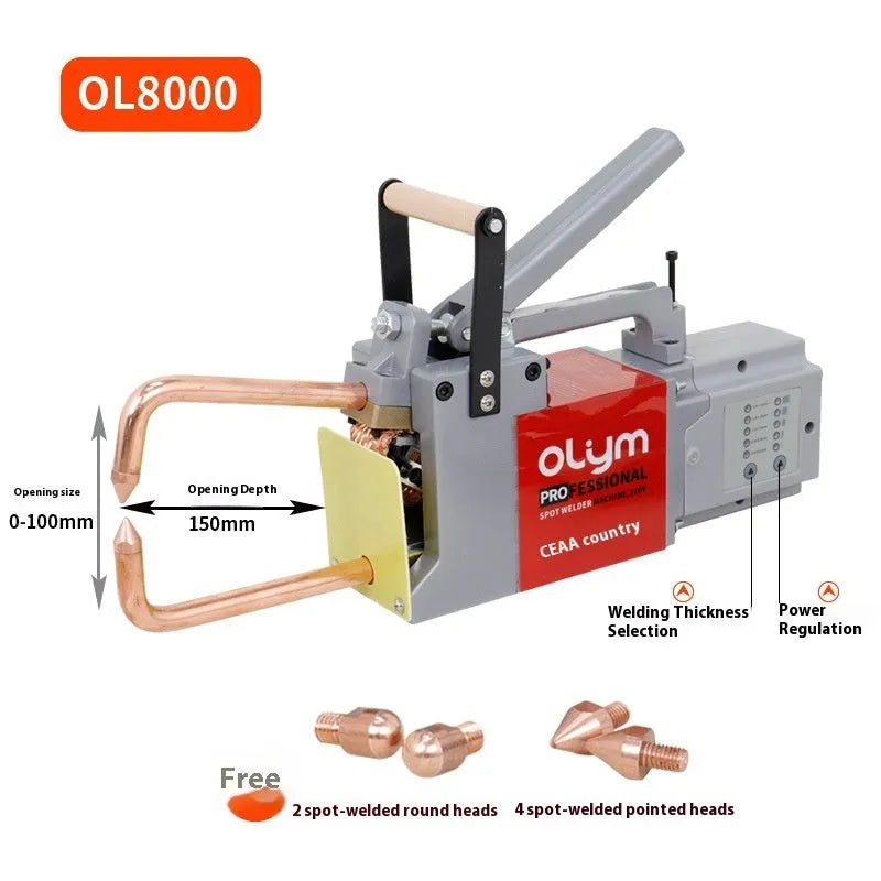 OL8000 double-sided spot welder butt welding machine body with manual control and electrode heads