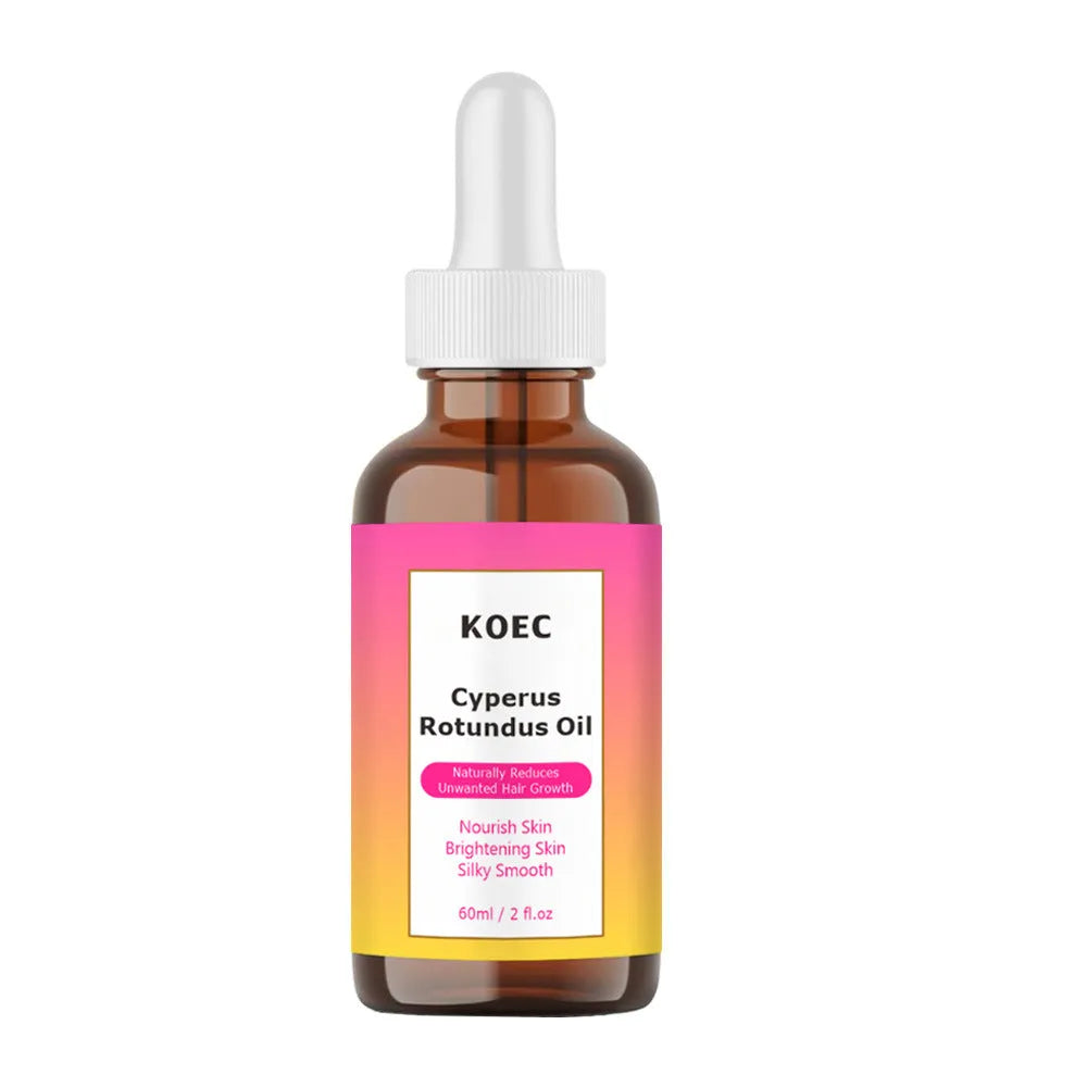 Cyperus tuber body care massage oil in a 60ml bottle for gentle skin care during massage